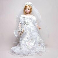 Кукла невеста фарфоровая 