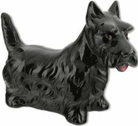 Скульптура ростовая интерьерная собаки породы Шотландский терьер, черный