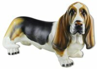 Скульптура ростовая интерьерная собака породы Бассет