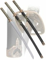 Набор самурайских мечей, 2 шт. подарочная коробка, настольная подставка