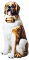 Скульптура ростовая интерьерная собаки "Сенбернар"