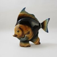 Скульптура ростовая интерьерная "Рыбка коралловая коричневая"