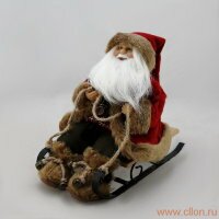 Кукла Дед Мороз на санках